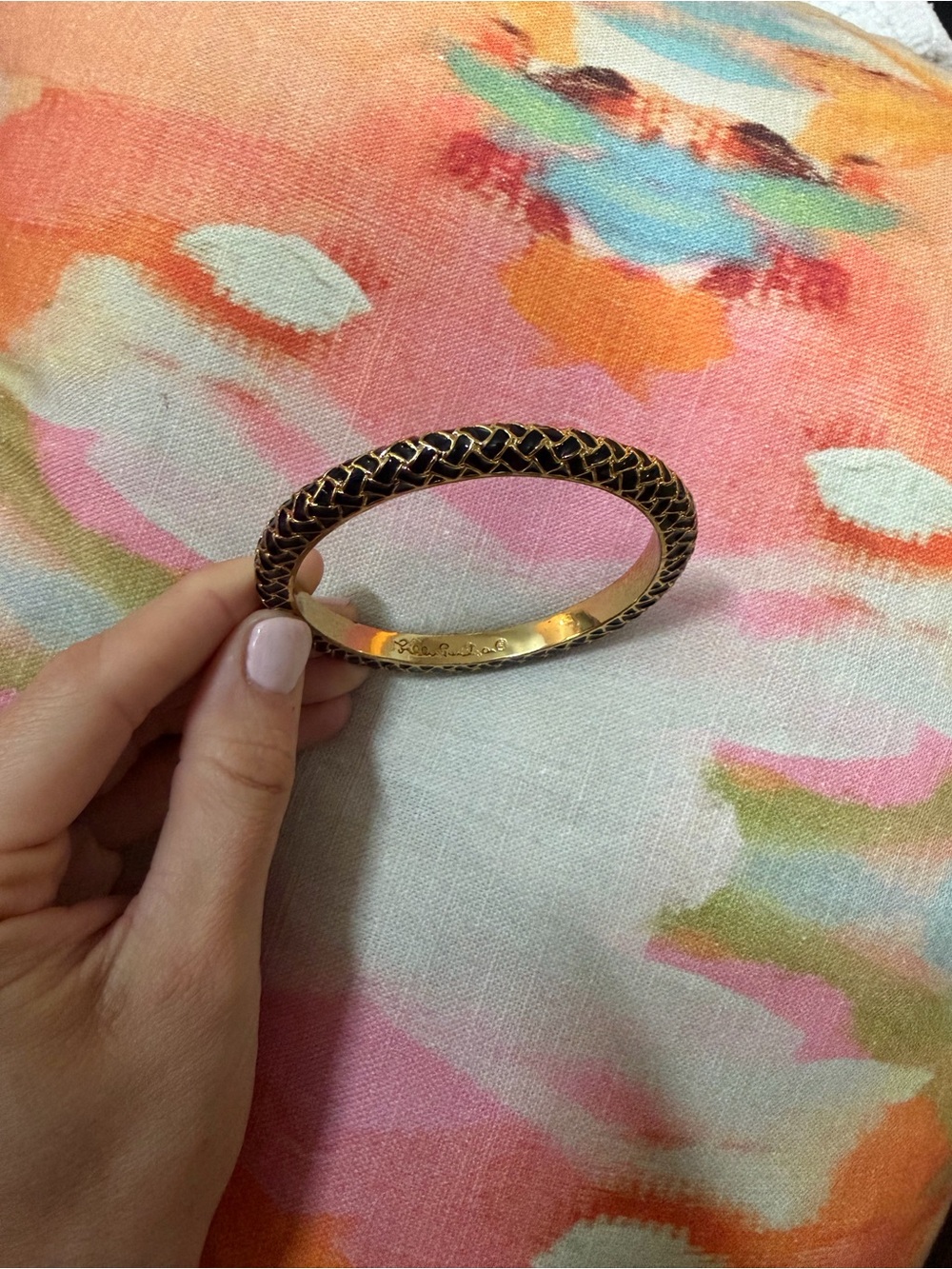 Lilly Pulitzer Gold Braided Bangle Bracelet